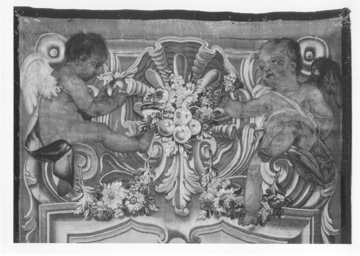 Arazzo - guerriero che uccide il nemico caduto sul cavallo, Musei Reali, Palazzo Reale, Torin